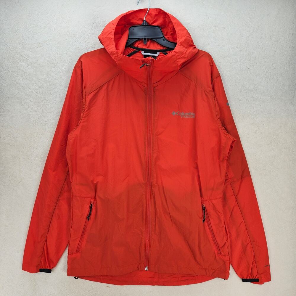 COLUMBIA WOMEN'S M WINDBREAKER JACKET LOOP TRAIL ORANGE WO9484-839 SAMPLE